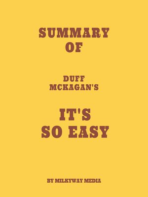 cover image of Summary of Duff McKagan's It's So Easy